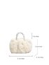 Braided Detail Fluffy Square Bag