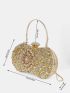 Rhinestone Decor Box Bag