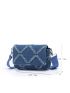 Mini Raw Hem Geometric Pattern Waist Bag