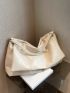 Ruched Detail Shoulder Tote Bag