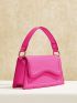 Mini Neon Pink Flap Square Bag