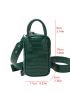 Mini Crocodile Embossed Artificial Patent Leather Satchel Bag