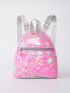 Mini Holographic Pattern Classic Backpack