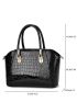 Crocodile Embossed Top Handle Bag, Mothers Day Gift For Mom