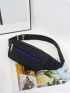 Geometric Pattern Zipper Fanny Pack