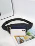 Geometric Pattern Zipper Fanny Pack