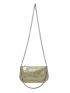 Chain Decor Baguette Bag