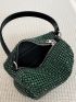 Mini Rhinestone Decor Square Bag