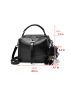 Minimalist Bucket Bag Small With Bag Charm Black