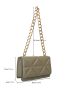 Mini Embossed Detail Chain Flap Square Bag