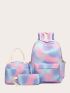 3pcs Tie Dye Functional Backpack Set