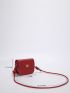 Mini Letter Embossed Twist Lock Flap Square Bag