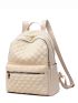 Preppy Classic Backpack Black Stitch Detail Zipper Adjustable-strap