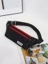 Letter Graphic Waterproof Waist Bag