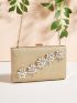 Mini Glitter Design Rhinestone Decor Box Bag