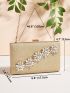 Mini Glitter Design Rhinestone Decor Box Bag