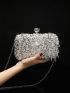 Mini Rhinestone Decor Chain Box Bag