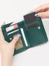 Litchi Embossed Snap Button Card Holder & Coin Purse