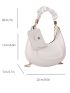 Ruched Top Handle Chain Hobo Bag With Coin Purse