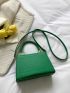 Crocodile Embossed Flap Square Bag