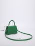 Crocodile Embossed Flap Square Bag