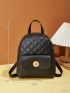 Mini Quilted Twist Lock Classic Backpack