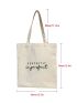 Letter Graphic Shopper Bag