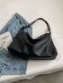 Litchi Embossed Hobo Bag