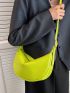 Neon Lime Hobo Bag