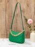 Mini Quilted Chain Decor Square Bag