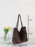 Minimalist Corduroy Shopper Bag