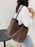 Minimalist Corduroy Shopper Bag