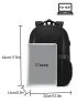 Two Tone Functional Backpack With USB Charging Port Letter Graphic