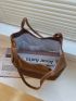 Bag for Women Corduroy Shoulder Bag Reusable Shopping Bag Casual Tote Female Handbag