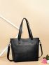 3pcs Minimalist Shoulder Tote Bag Set, Best Work Bag For Women