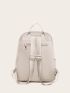 Heart Embroidered Quilted Detail Functional Backpack