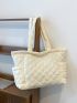 Argyle Quilted Shopper Bag