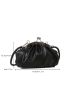 Mini Kiss Lock Design Ruched Bag