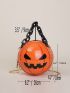 Mini Halloween Pumpkin Pattern Chain Circle Bag