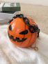 Mini Halloween Pumpkin Pattern Chain Circle Bag