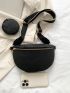 Embossed Detail Fanny Pack With Coin Purse