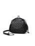Mini Studded Decor Kiss Lock Design Dome Bag