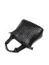 Studded Decor Quilted Shoulder Tote Bag