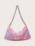 Sequin Decor Chain Evening Bag