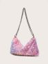 Sequin Decor Chain Evening Bag