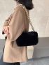 Minimalist Chain Fluffy Shoulder Bag