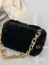 Minimalist Chain Fluffy Shoulder Bag