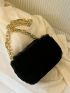 Minimalist Chain Fluffy Shoulder Bag