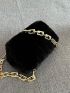 Minimalist Chain Fluffy Shoulder Bag