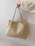 Minimalist Pocket Side Corduroy Shopper Bag